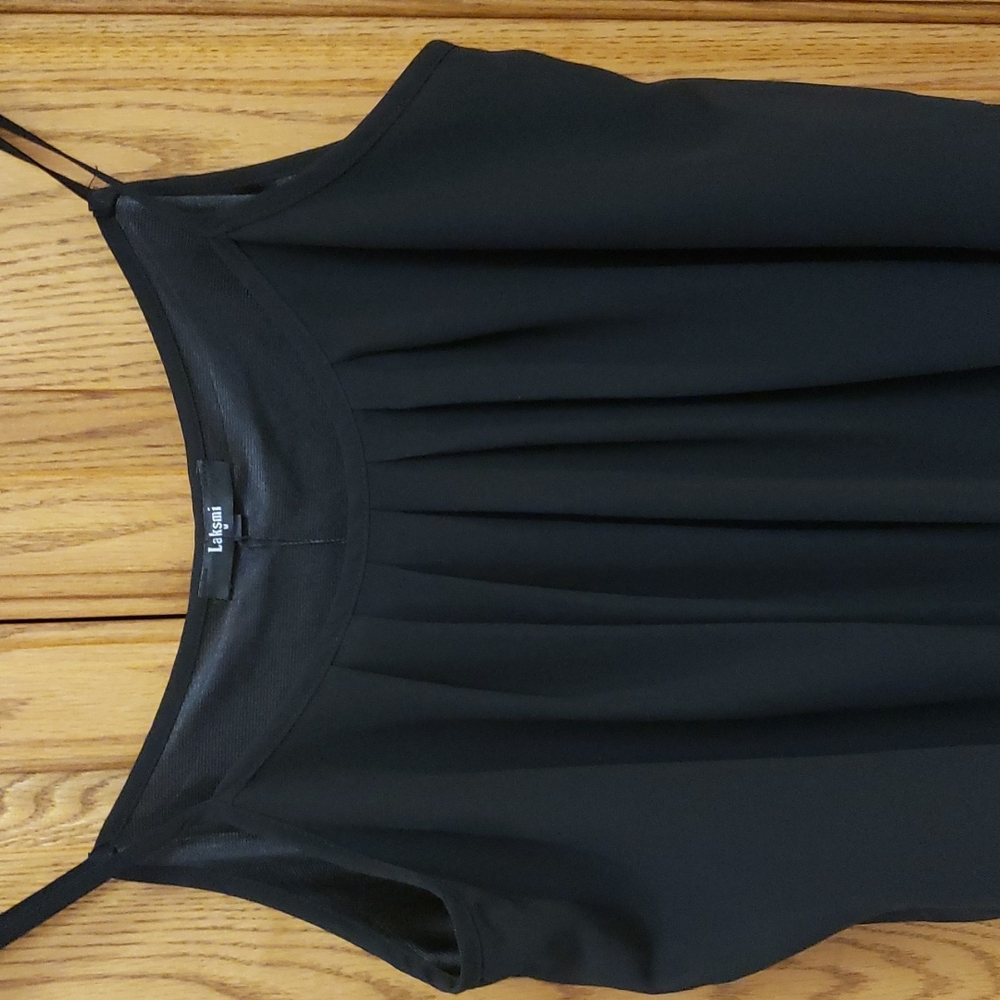 Women's Medium Tank Blouse-Black